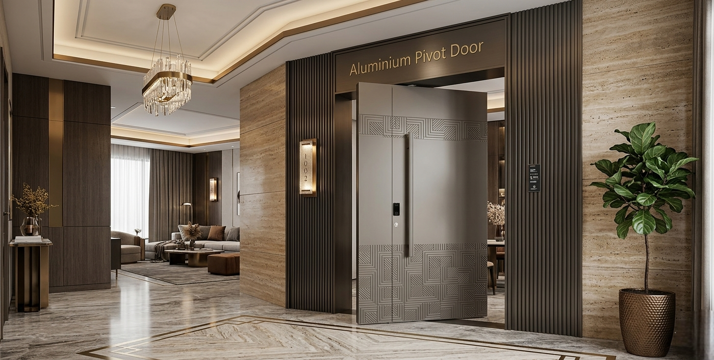 Top Aluminium Pivot Door Designs for Small and Large Spaces